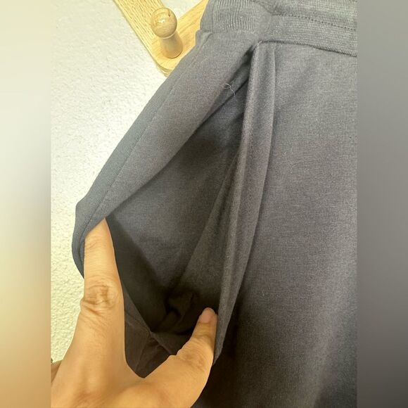 Cuyana Navy Blue Wide Leg Lounge Pants Drawstring Sz S - Picture 3 of 8